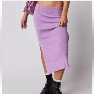 Free People Side Slit Knot Skirt